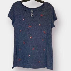 St. John's Bay Embroidered Cherries Size M